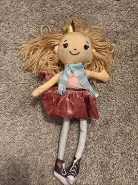 Hopscotch Lane Plush Princess Rag Doll - Pink Skirt, Blonde Hair
